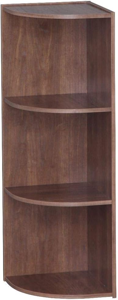 Ohyama Mobile, Libreria, Scaffale Angolare da Parete in Legno, 3 Livelli, Marrone, Polivalente, Modulare, Aperto, Per Soggiorno, Ufficio, Camera, Libri, CD, Decorazioni, Montaggio Facile, CX-3C